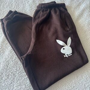 PLAYBOY Chocolate Brown Sweatpants